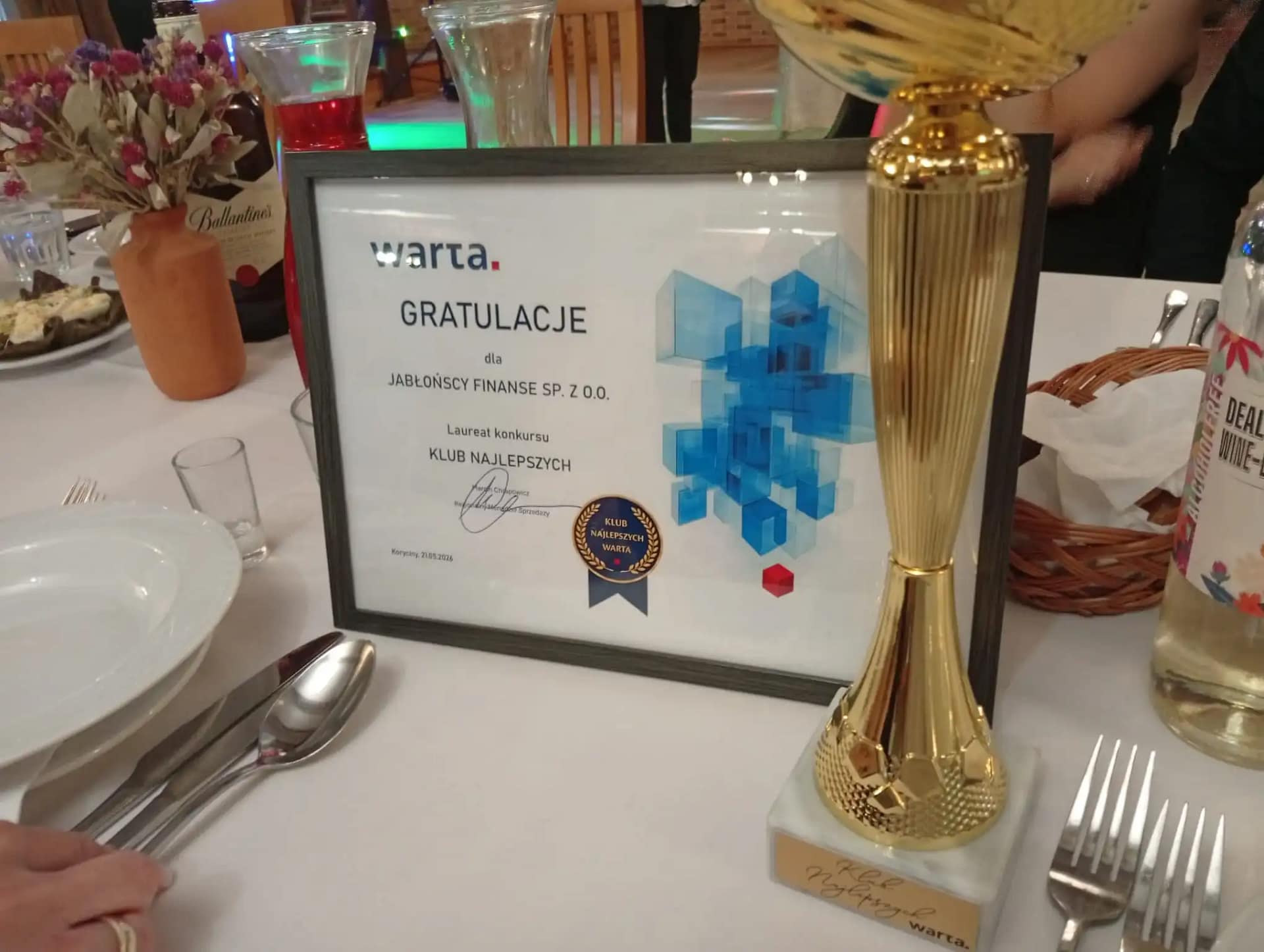 Distinction from Warta for Jabłońscy Finanse